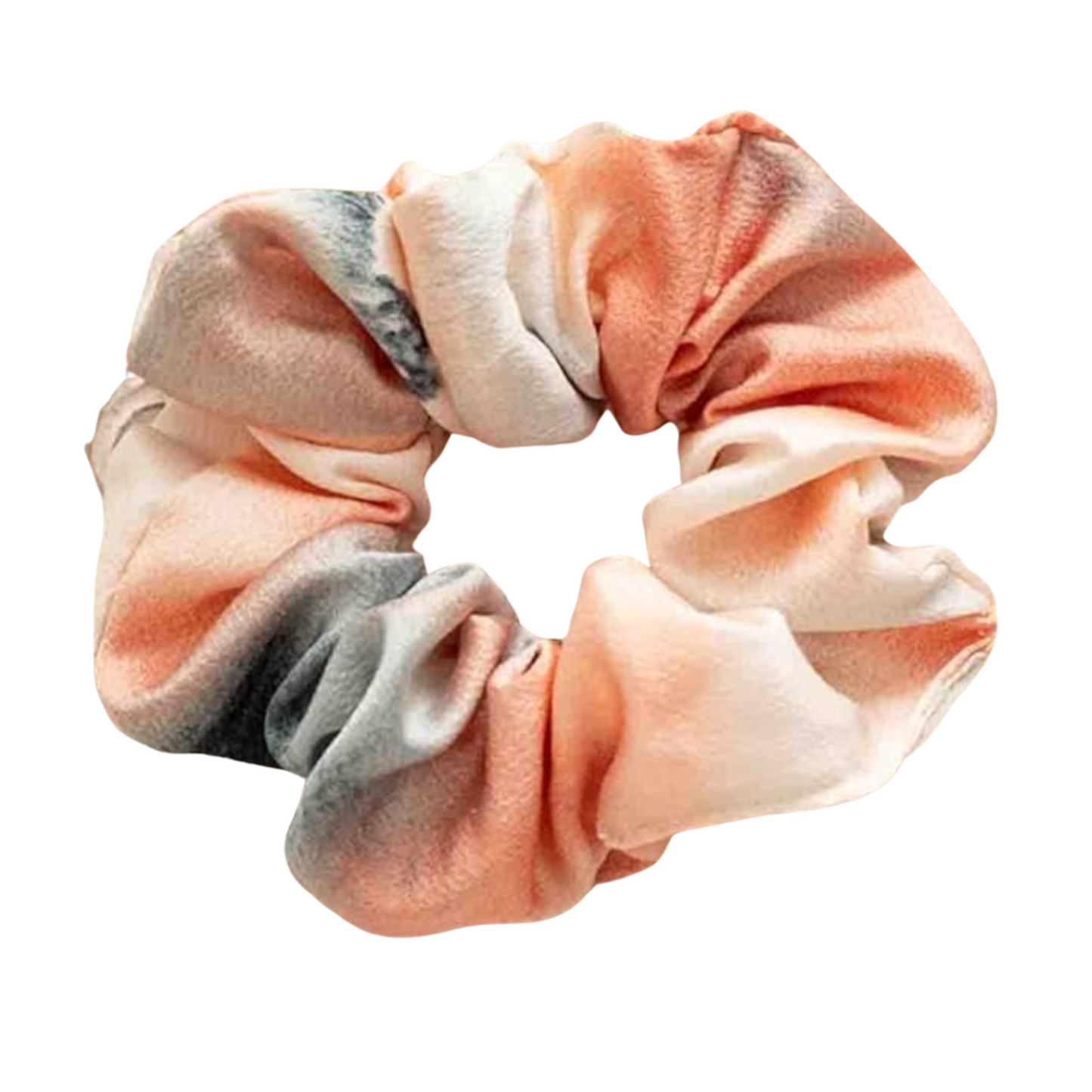 Orange and Grey Tye Dye Scrunchie