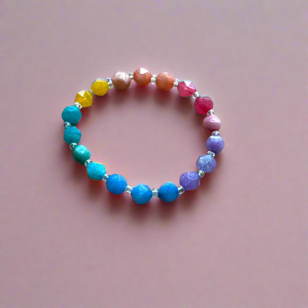 Rainbow Gem Stone Bracelet