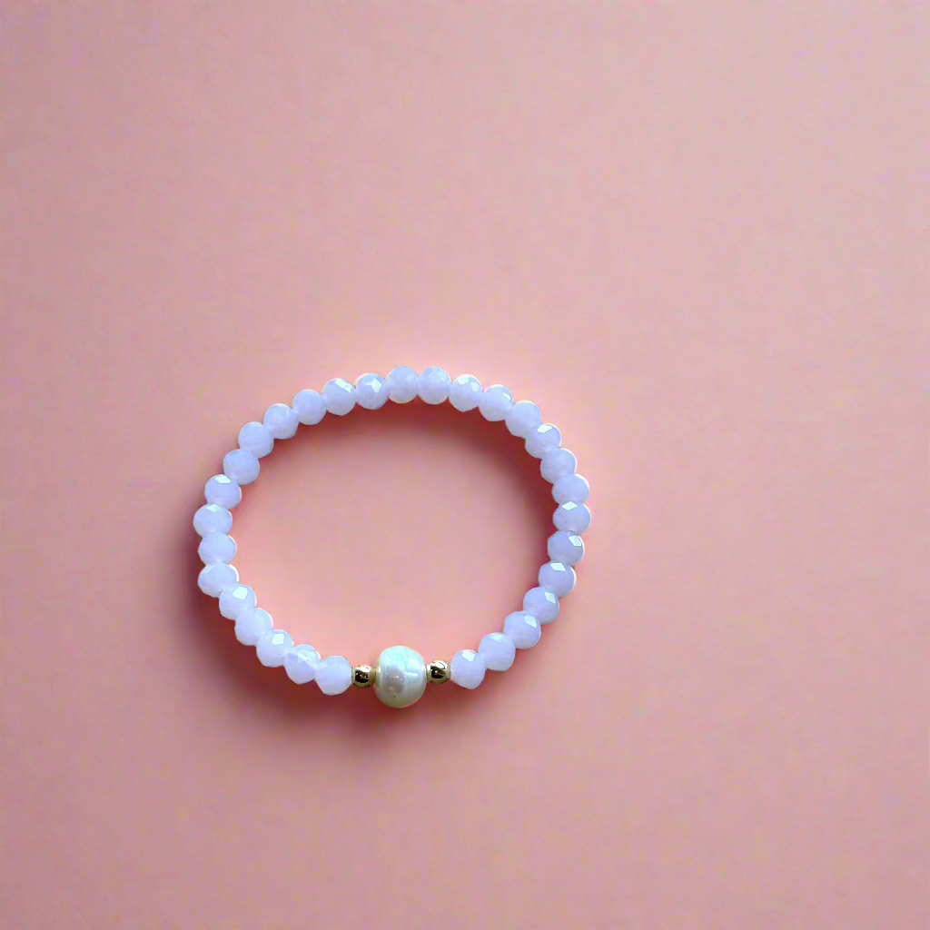 Pink Pearl Beaded Bracelet