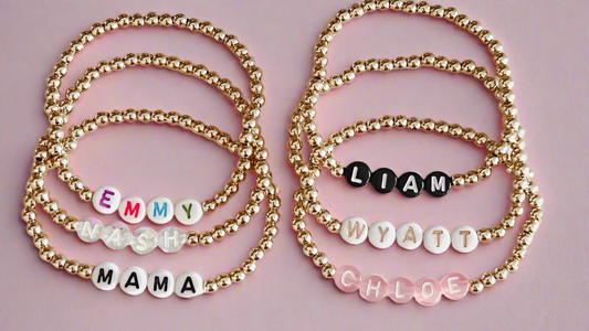 Custom Beaded name Bracelet