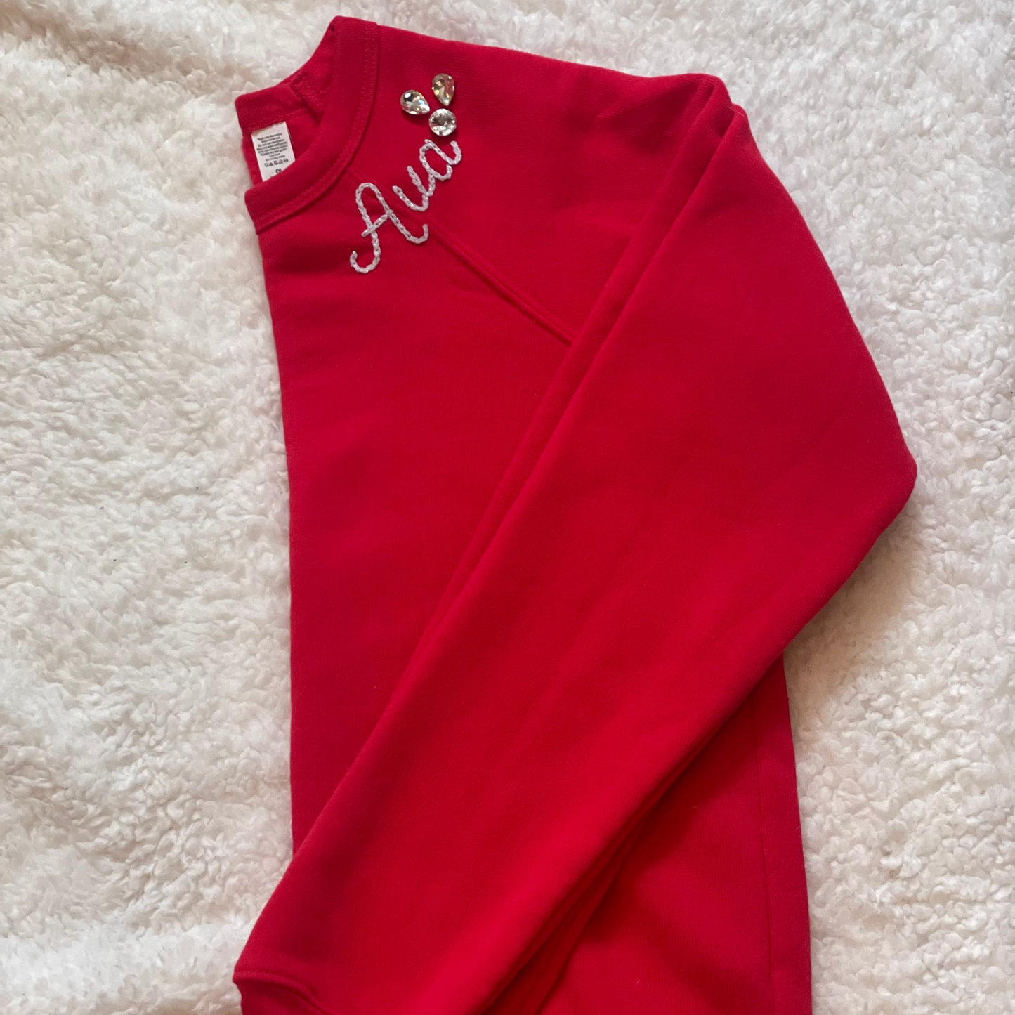 Personalized Hand Embroidered Sweatshirt