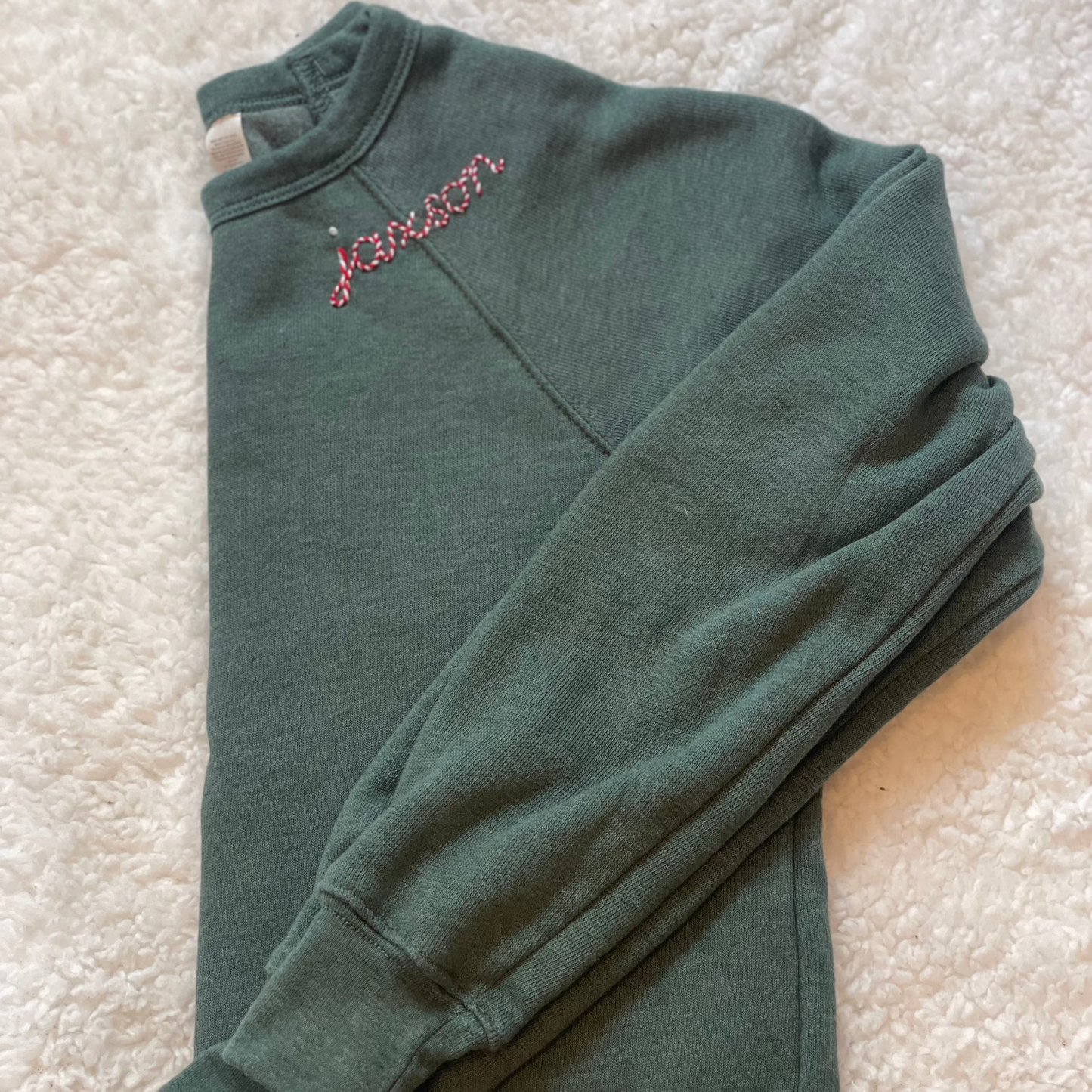 Personalized Hand Embroidered Sweatshirt