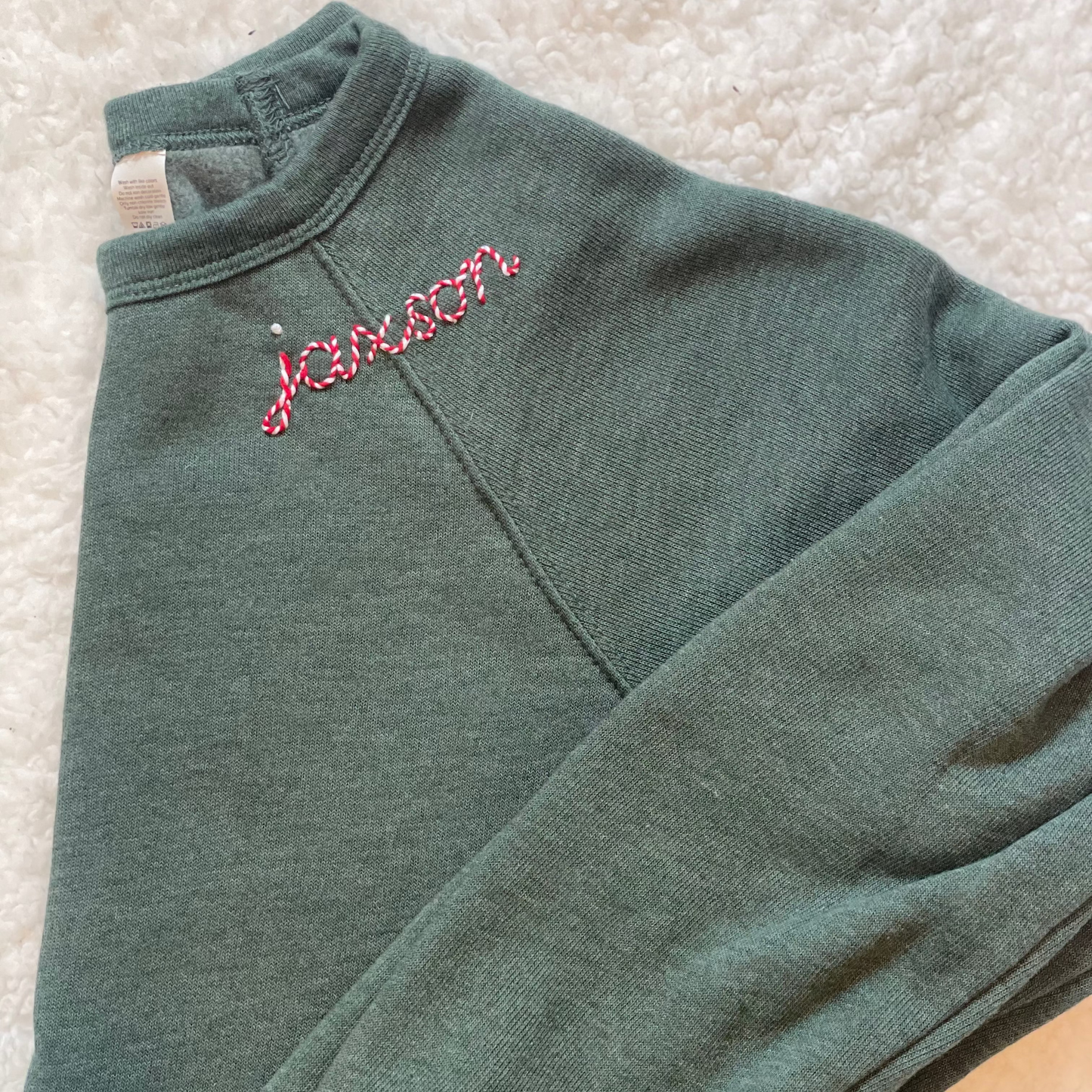 Personalized Hand Embroidered Sweatshirt