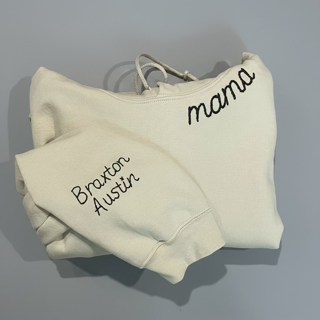 Hand Embroidered Mama Sweatshirt